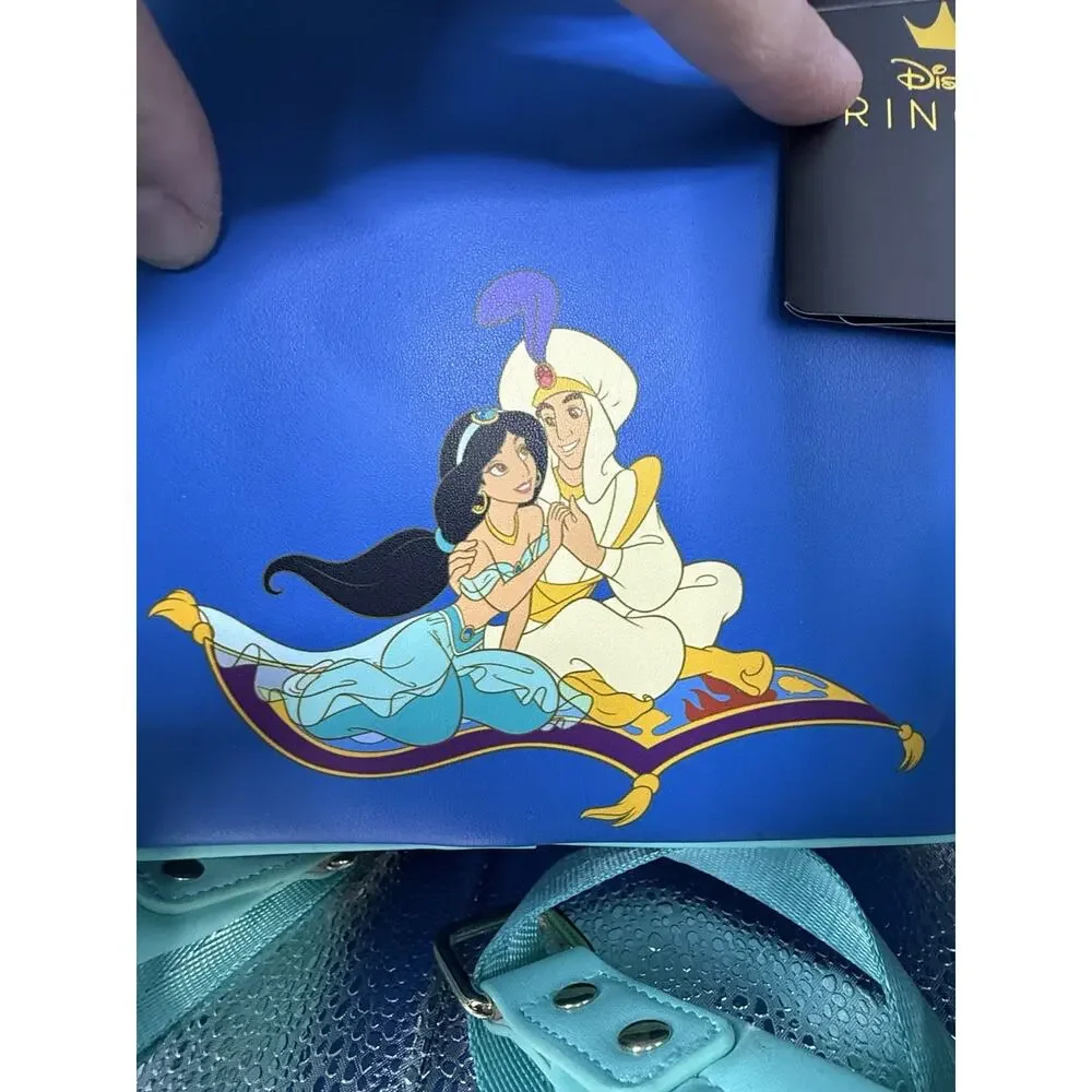 NWT Disney Aladdin Jasmine Lenticular Loungefly Backpack